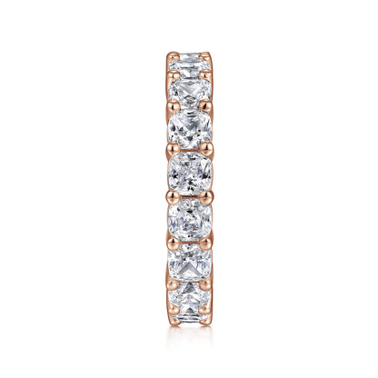 14K Rose Gold Cushion Cut Shared Prong Diamond Eternity Band — Gabriel & Co. AN16384-6K44JJ