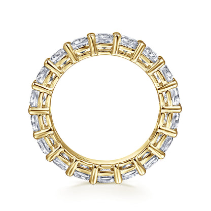 14K Yellow Gold Cushion Cut Shared Prong Diamond Eternity Band — Gabriel & Co. AN16384-6Y44JJ