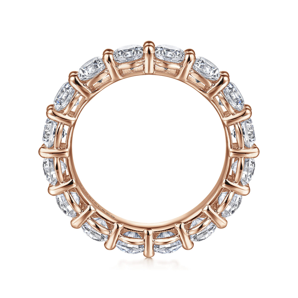 14K Rose Gold Shared Prong Diamond Eternity Band — Gabriel & Co. AN16388-6K44JJ