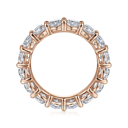 14K Rose Gold Shared Prong Diamond Eternity Band — Gabriel & Co. AN16388-6K44JJ