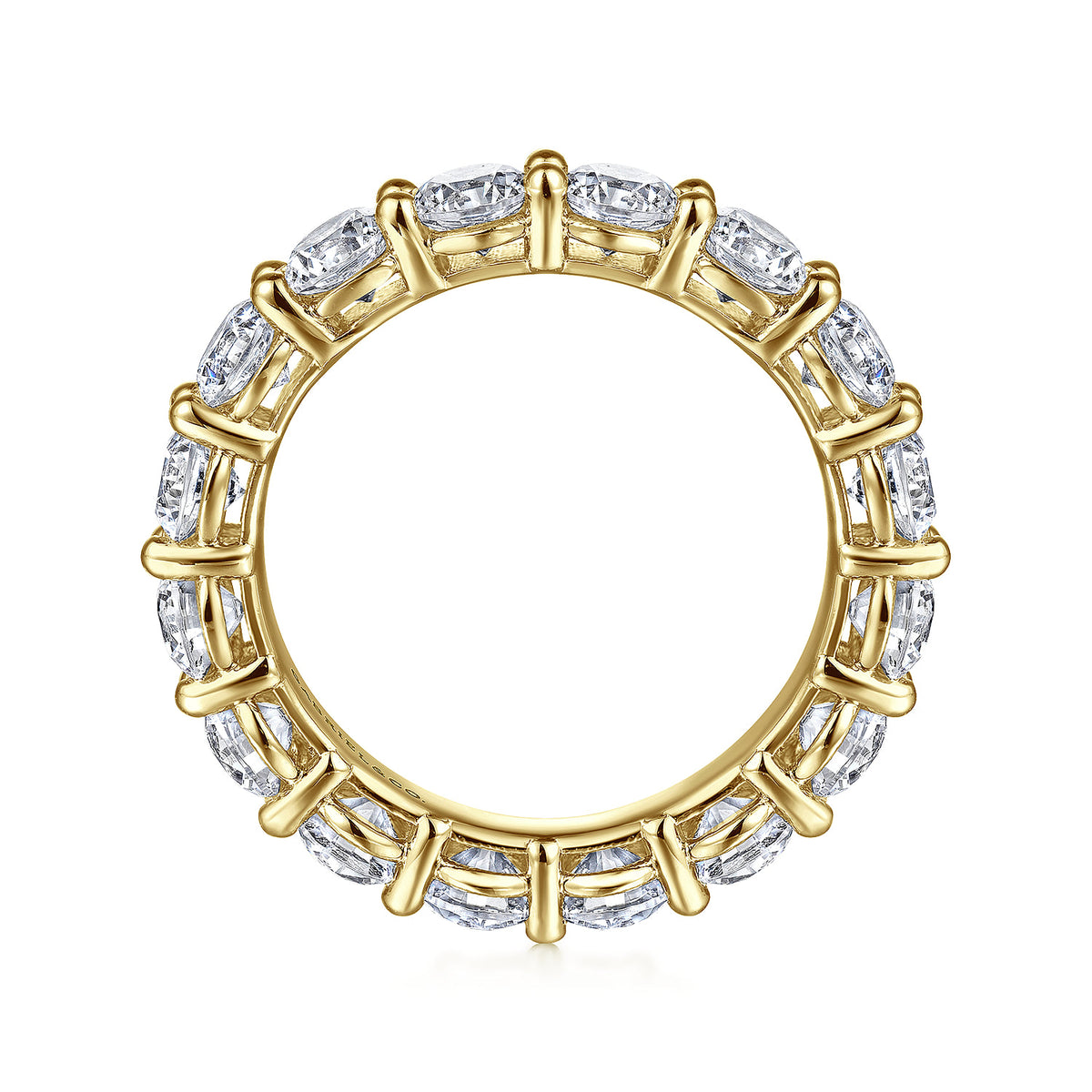 14K Yellow Gold Shared Prong Diamond Eternity Band — Gabriel & Co. AN16388-6Y44JJ
