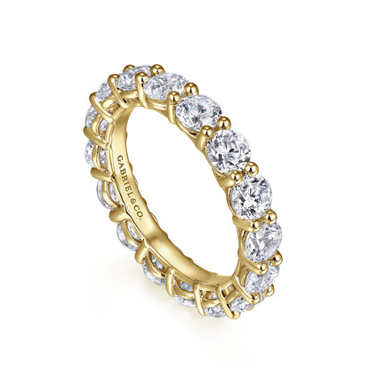 14K Yellow Gold Shared Prong Diamond Eternity Band — Gabriel & Co. AN16388-6Y44JJ