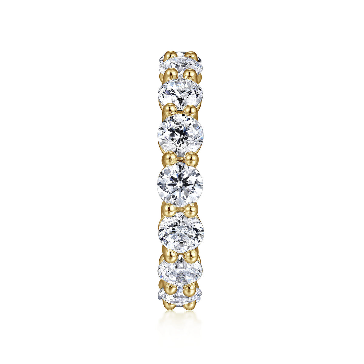 14K Yellow Gold Shared Prong Diamond Eternity Band — Gabriel & Co. AN16388-6Y44JJ