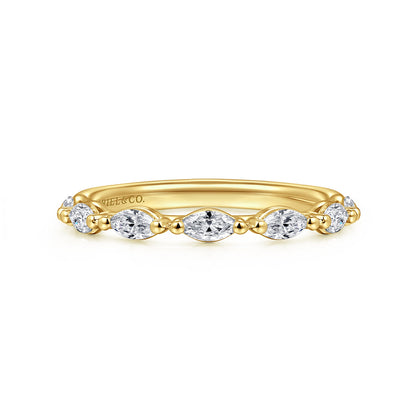 14K Yellow Gold Marquise Diamond Anniversary Band — Gabriel & Co. AN16425Y43JJ