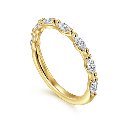 14K Yellow Gold Marquise Diamond Anniversary Band — Gabriel & Co. AN16425Y43JJ