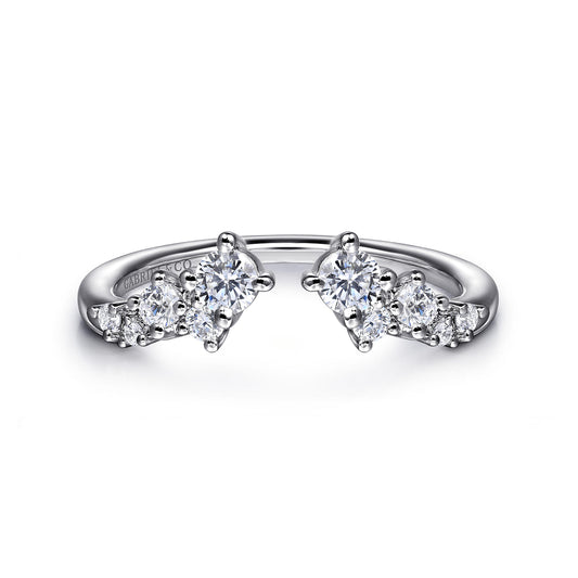14K White Gold Open Diamond Anniversary Ring — Gabriel & Co. AN16440W44JJ