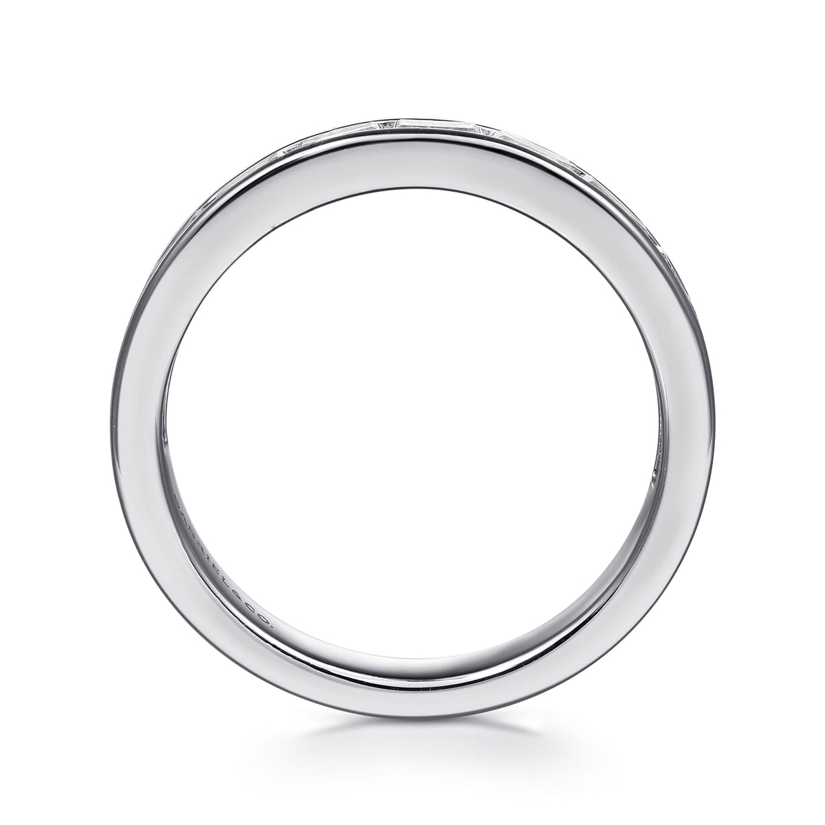 14K White Gold Channel Set Baguette Diamond Anniversary Band — Gabriel & Co. AN16448W43JJ