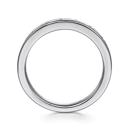 14K White Gold Channel Set Baguette Diamond Anniversary Band — Gabriel & Co. AN16448W43JJ