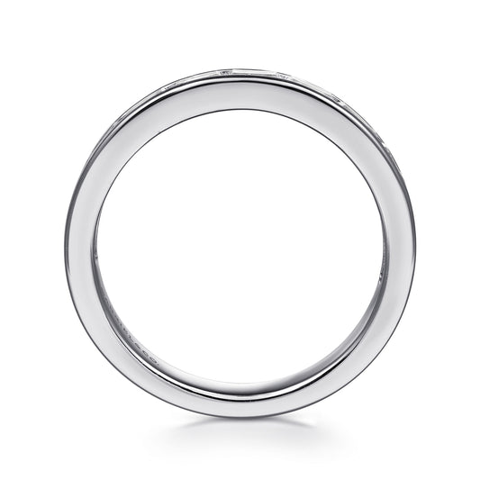 14K White Gold Channel Set Baguette Diamond Anniversary Band — Gabriel & Co. AN16448W43JJ