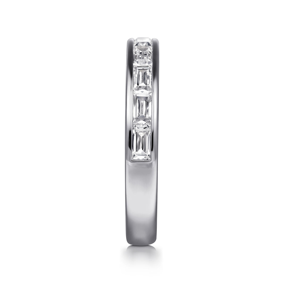 14K White Gold Channel Set Baguette Diamond Anniversary Band — Gabriel & Co. AN16448W43JJ