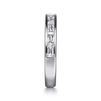 14K White Gold Channel Set Baguette Diamond Anniversary Band — Gabriel & Co. AN16448W43JJ