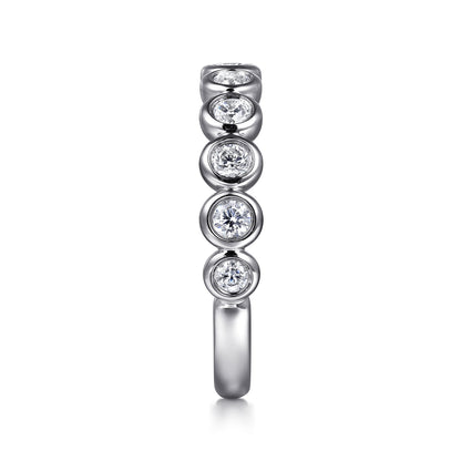 14K White Gold Bezel Set Diamond Anniversary Band — Gabriel & Co. AN16455W44JJ