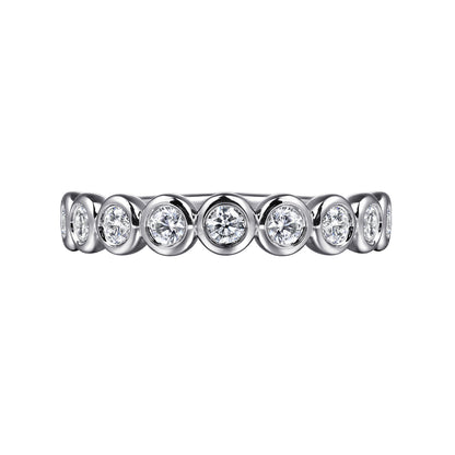 14K White Gold Bezel Set Diamond Anniversary Band — Gabriel & Co. AN16455W44JJ