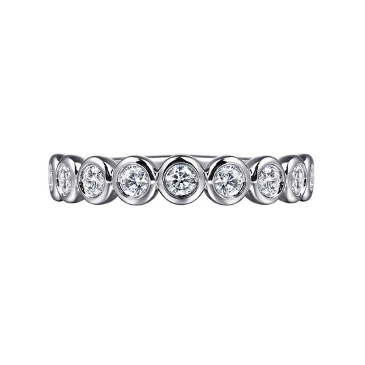 14K White Gold Bezel Set Diamond Anniversary Band — Gabriel & Co. AN16455W44JJ