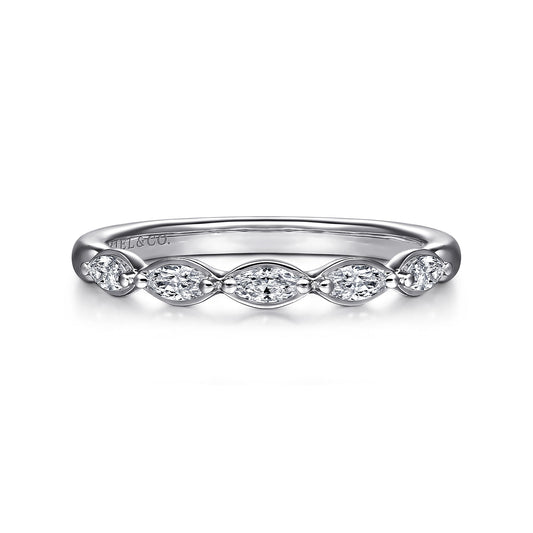 14K White Gold Marquise Diamond Anniversary Band — Gabriel & Co. AN16461W43JJ