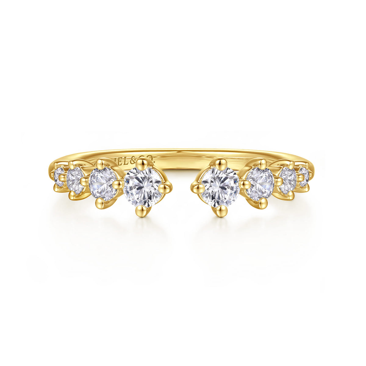 14K Yellow Gold Open Diamond Anniversary Band — Gabriel & Co. AN16649Y44JJ