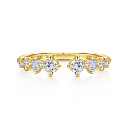 14K Yellow Gold Open Diamond Anniversary Band — Gabriel & Co. AN16649Y44JJ