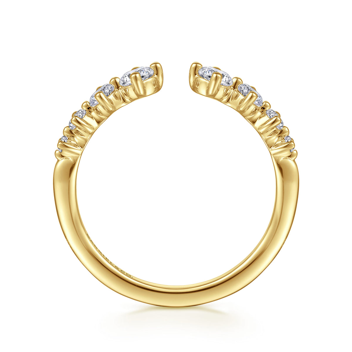 14K Yellow Gold Open Diamond Anniversary Band — Gabriel & Co. AN16649Y44JJ