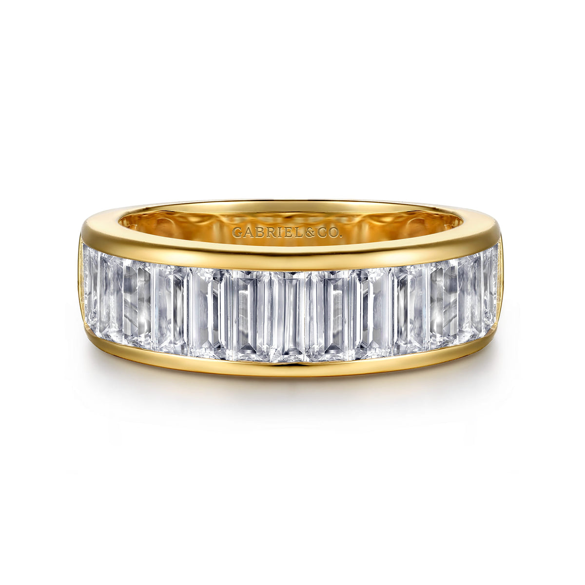 14K Yellow Gold Channel Baguette Diamond Anniversary Band — Gabriel & Co. AN16660Y43JJ