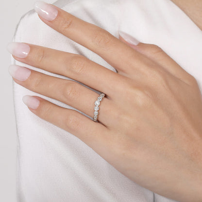 14K White Gold Bezel 11 Stone Diamond Anniversary Band — Gabriel & Co. AN16731W44JJ