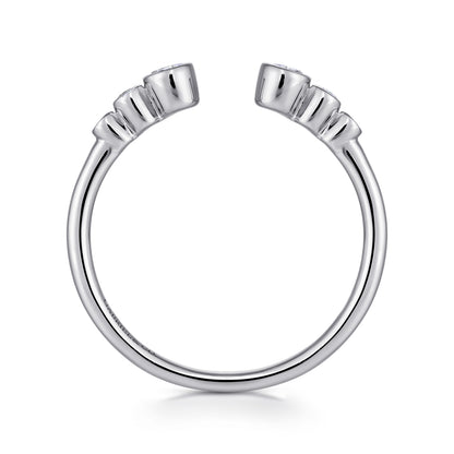 14K White Gold Bezel Set Round Diamond Open Anniversary Band — Gabriel & Co. AN16792W44JJ