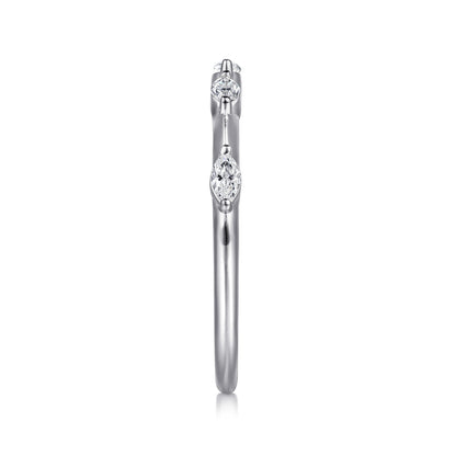 14K White Gold Marquise Station Diamond Anniversary Band — Gabriel & Co. AN16801W43JJ