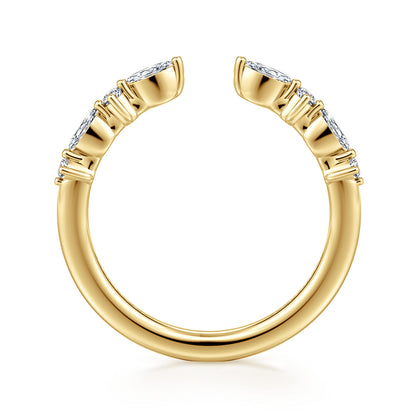 14K Yellow Gold Marquise and Round Open Diamond Anniversary Band — Gabriel & Co. AN16804Y44JJ