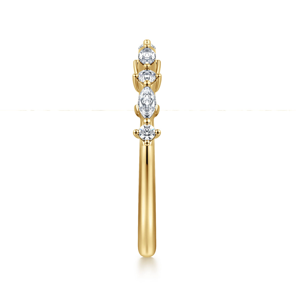 14K Yellow Gold Marquise and Round Open Diamond Anniversary Band — Gabriel & Co. AN16804Y44JJ