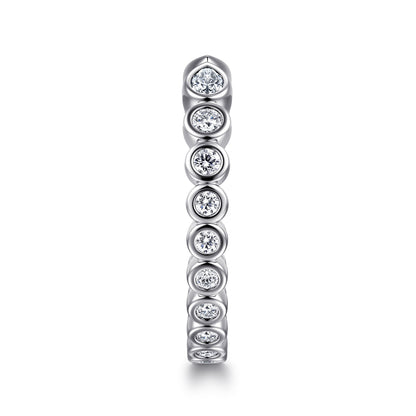 14K White Gold Bezel Set Pear and Round Open Diamond Eternity Band — Gabriel & Co. AN16810-6W44JJ