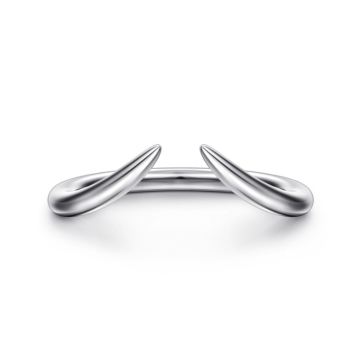 Curved 14K White Gold Open Anniversary Band — Gabriel & Co. AN16813W4JJJ