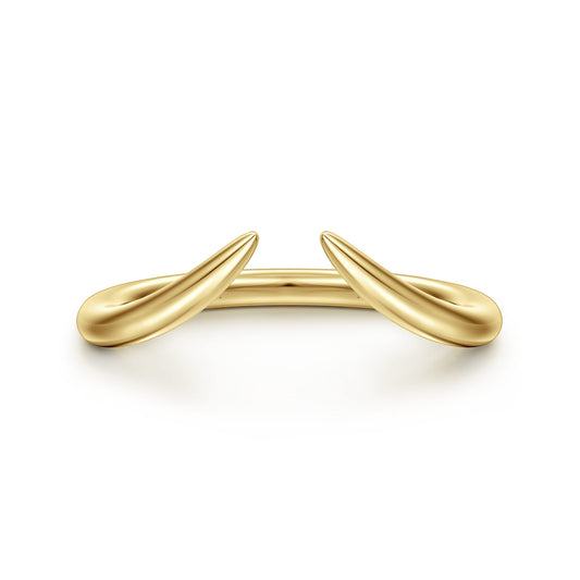Curved 14K Yellow Gold Open Anniversary Band — Gabriel & Co. AN16813Y4JJJ