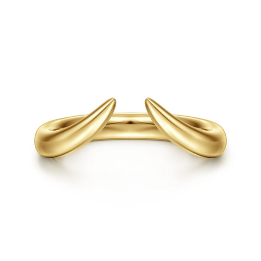 Curved 14K Yellow Gold Open Anniversary Band — Gabriel & Co. AN16814Y4JJJ