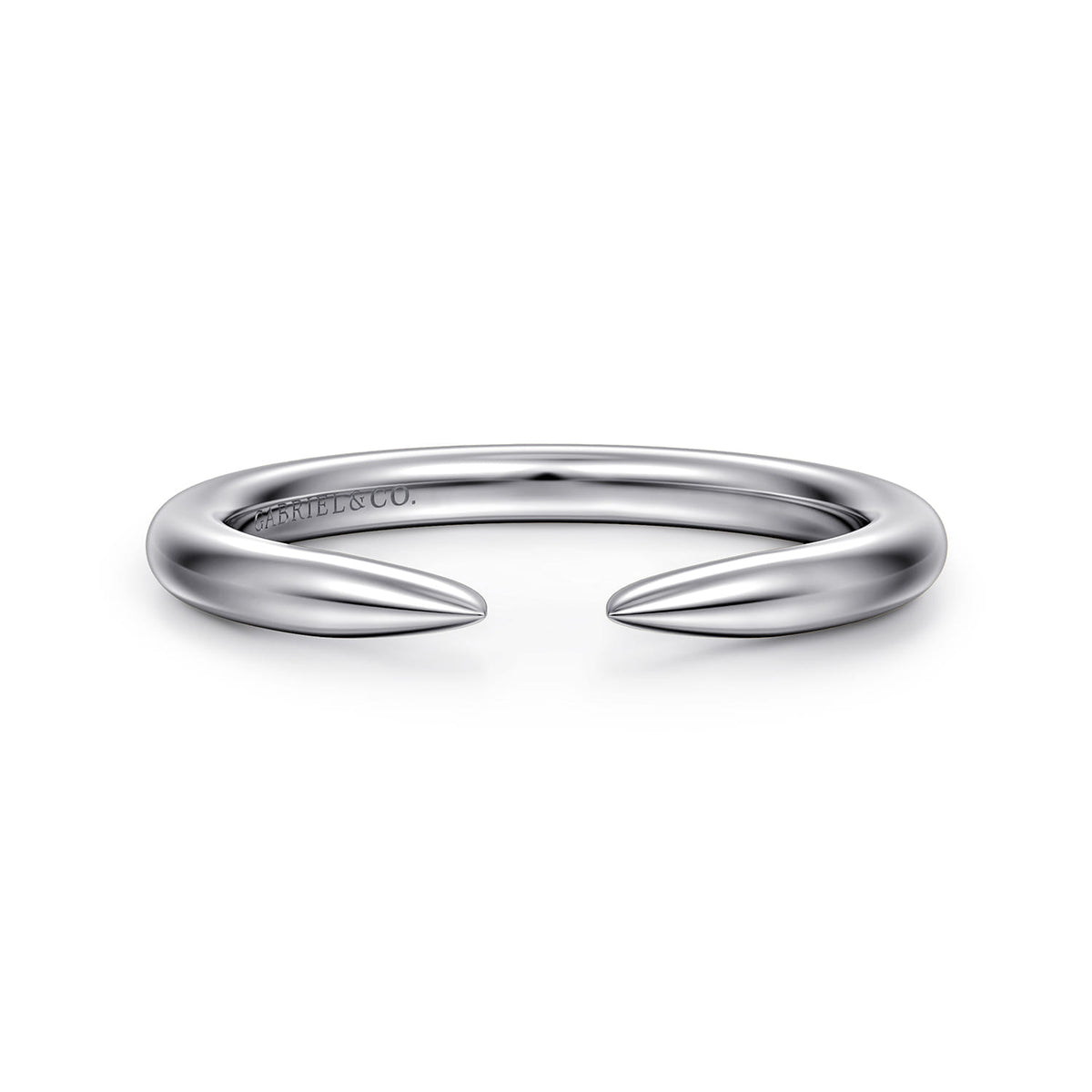 14K White Gold Thin Open Anniversary Band — Gabriel & Co. AN16815W4JJJ
