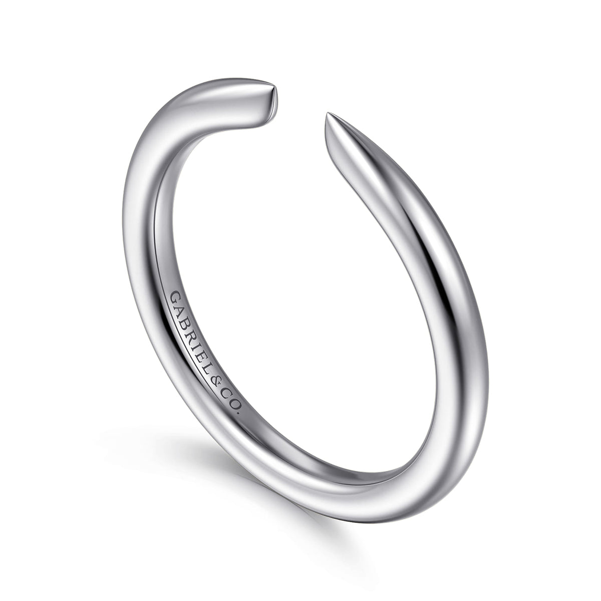 14K White Gold Thin Open Anniversary Band — Gabriel & Co. AN16815W4JJJ