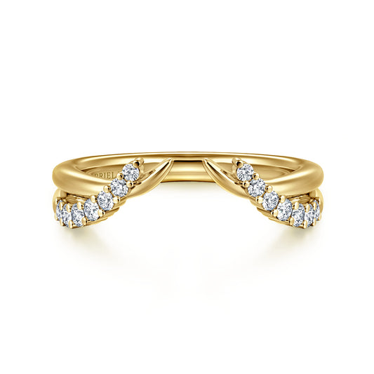 Curved 14K Yellow Gold Diamond Open Anniversary Band — Gabriel & Co. AN16817Y44JJ