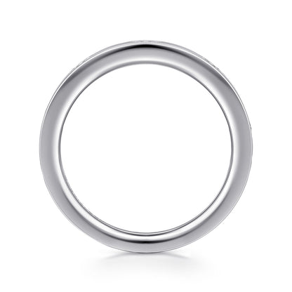 14K White Gold 5 Stone Flush Set Marquise Diamond Cigar Band — Gabriel & Co. AN16853W43JJ