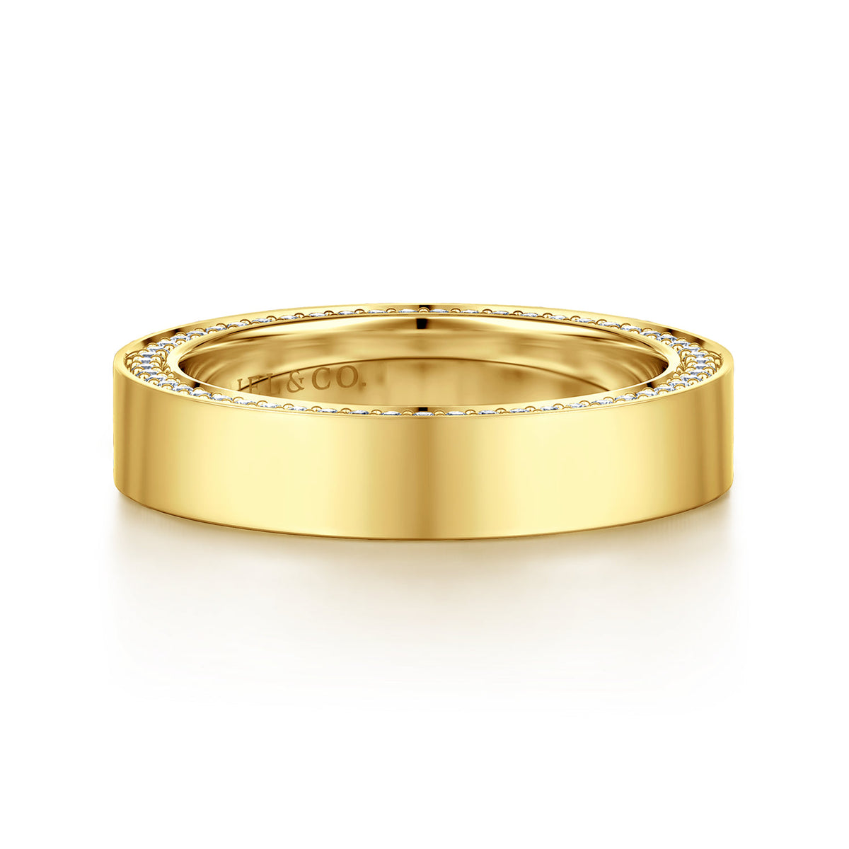 Wide 14K Yellow Gold Pave Setting Diamond Eternity Band — Gabriel & Co. AN16861-6Y44JJ