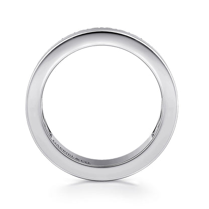 14K White Gold 5mm Diamond Anniversary Cigar Band — Gabriel & Co. AN16878W44JJ