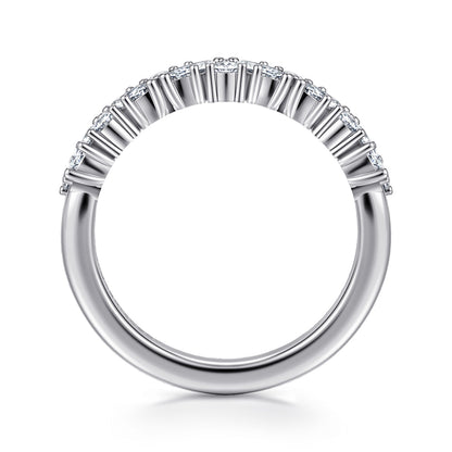 14K White Gold Prong Marquise and Round Diamond Anniversary Band — Gabriel & Co. AN16879W44JJ