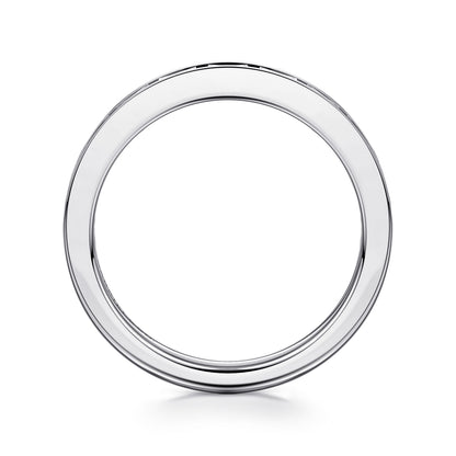 14K White Gold Channel Set Baguette Diamond Anniversary Band — Gabriel & Co. AN16886W43JJ