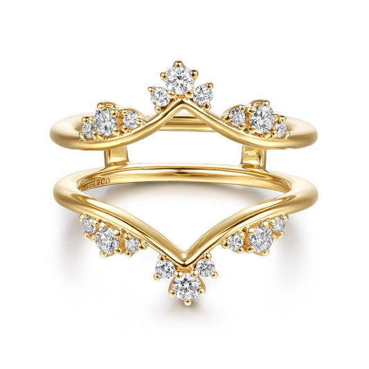 14K Yellow Gold Prong set Diamond Ring Enhancer — Gabriel & Co. AN16928M-Y44JJ
