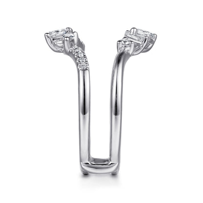 14K White Gold Prong Set Fancy Diamond Ring Enhancer — Gabriel & Co. AN16943M-W44JJ