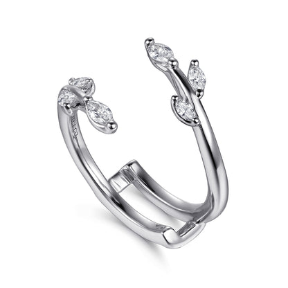 14K White Gold Prong set Marquise Diamond Ring Enhancer — Gabriel & Co. AN16945M-W43JJ