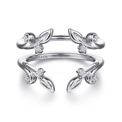 14K White Gold Prong set Diamond Ring Enhancer — Gabriel & Co. AN16946M-W44JJ