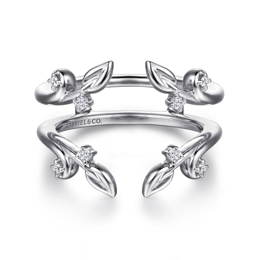 14K White Gold Prong set Diamond Ring Enhancer — Gabriel & Co. AN16946M-W44JJ