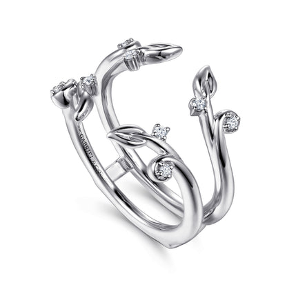 14K White Gold Prong set Diamond Ring Enhancer — Gabriel & Co. AN16946M-W44JJ