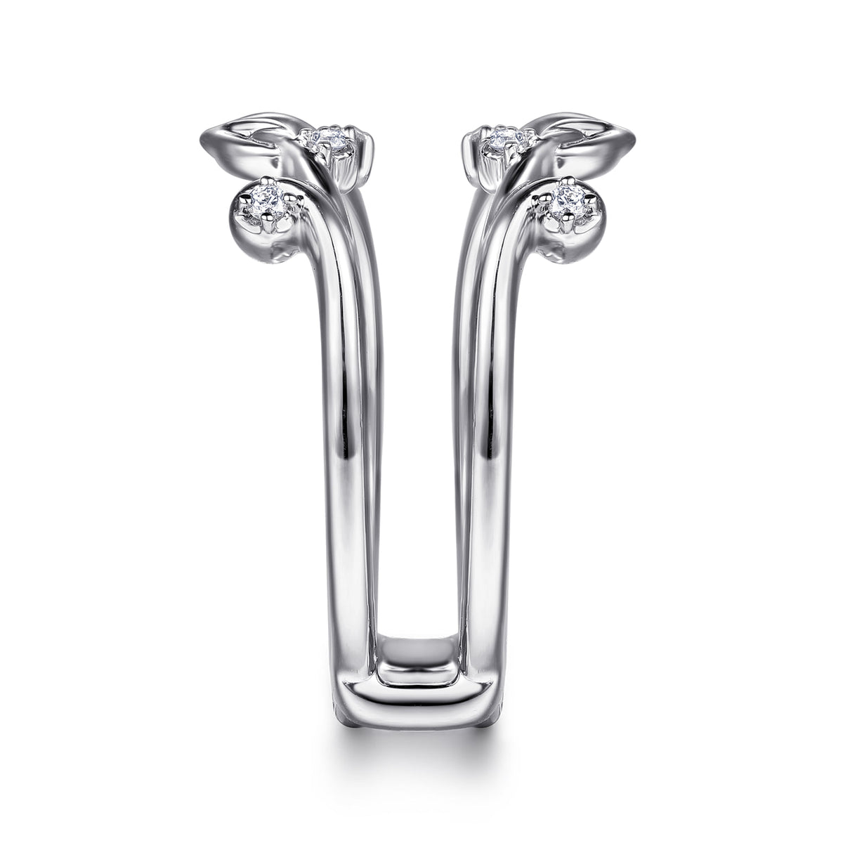 14K White Gold Prong set Diamond Ring Enhancer — Gabriel & Co. AN16946M-W44JJ