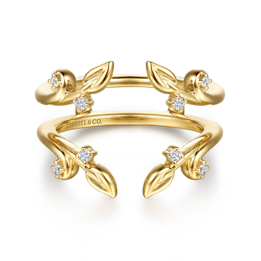 14K Yellow Gold Prong set Diamond Ring Enhancer — Gabriel & Co. AN16946M-Y44JJ