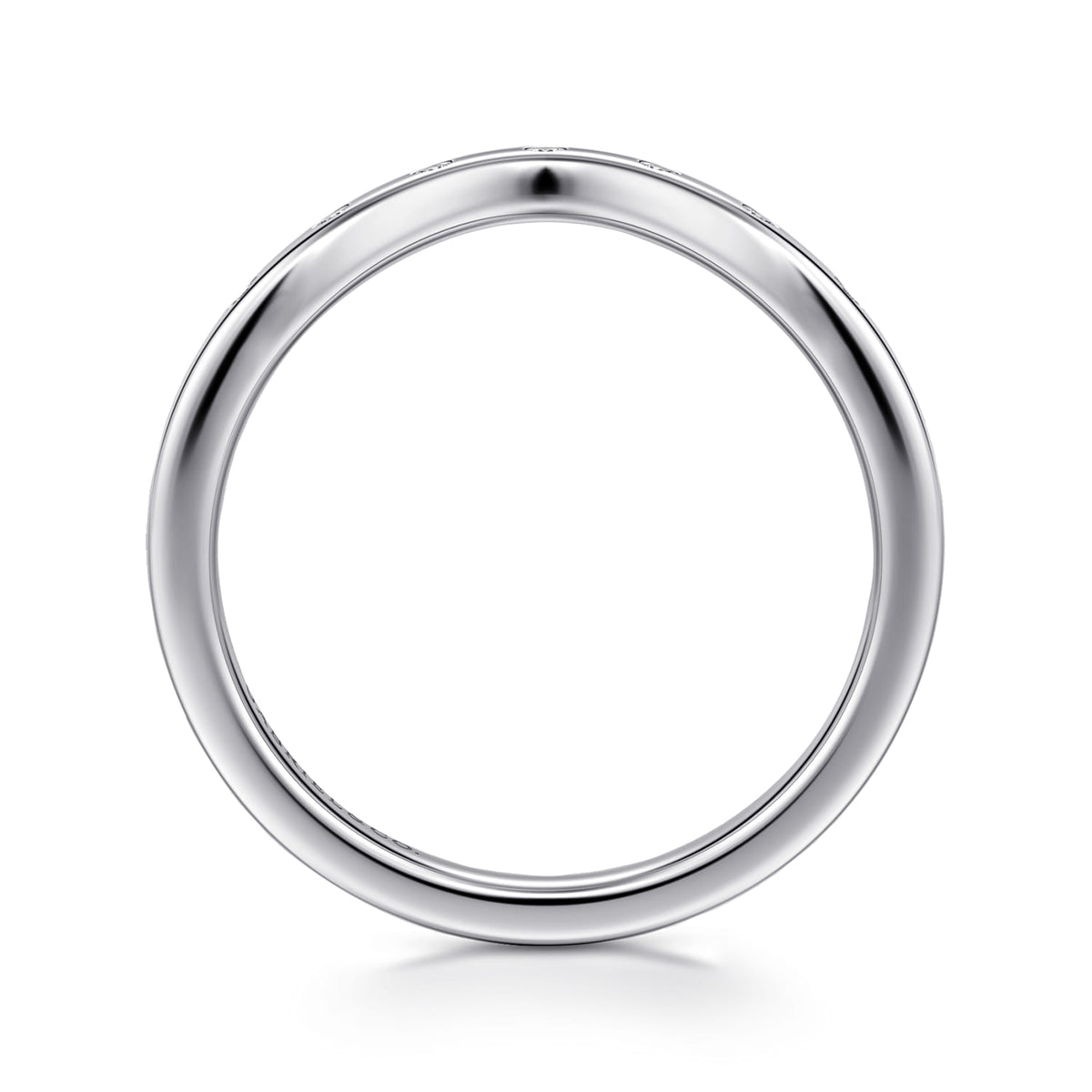 14K White Gold Bezel 7 Stone Diamond Anniversary Band — Gabriel & Co. AN16992W44JJ