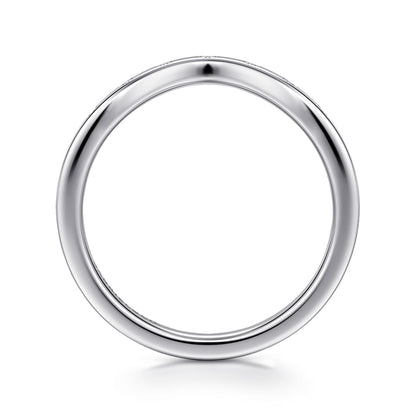 14K White Gold Bezel 7 Stone Diamond Anniversary Band — Gabriel & Co. AN16992W44JJ